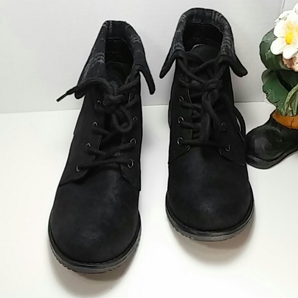 Lace Up Brown Ankle Cuff Mountain Boots sz 7.5 - Picture 4 of 8